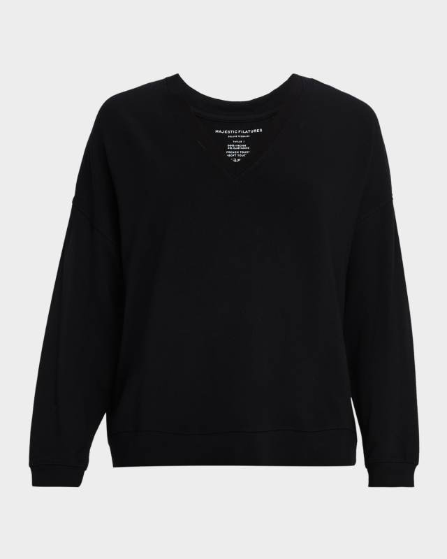 French Terry Long-Sleeve Sweater